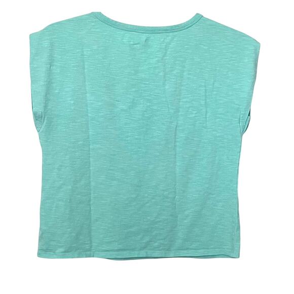 A.N.A. CAP SLEEVE PULL-OVER V-NECK T-SHIRT, WOMENS, M, LIGHT TEAL - Picture 6 of 11